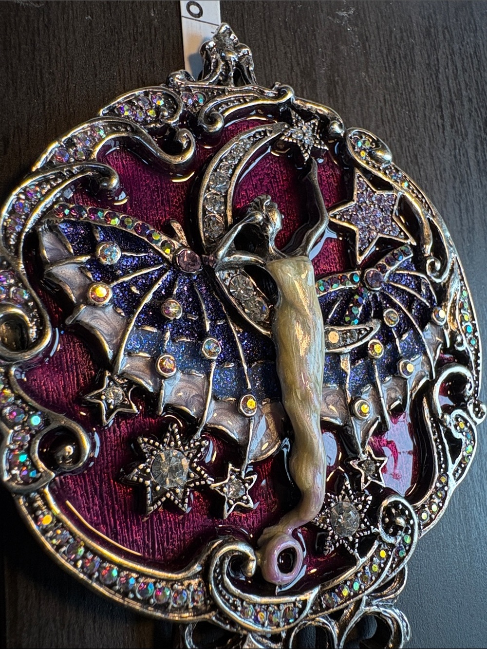 Kirk’s Folly Vintage-Inspired Purple Jeweled Compact Mirror - Picture 5 of 5